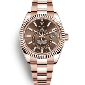 Replica Rolex Sky-Dweller 42mm Chocolate Dial 326935