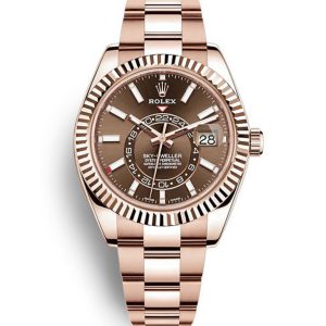 Superclone Rolex Sky-Dweller 42mm Chocolate Dial 326935