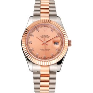 Superclone Rolex Datejust 41mm Rose-Gold Dial REP016816
