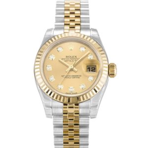Replica Rolex Lady-Datejust 26mm Champagne Dial 179173-2