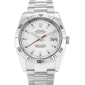 Replica Rolex Datejust Turn-O-Graph 36mm White Dial 116264