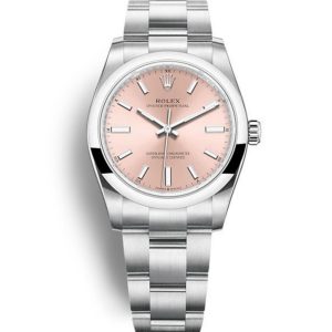 Replica Rolex Oyster Perpetual Lady 34mm Pink Dial 124200
