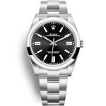 Replica Rolex Oyster Perpetual Lady 34mm Black Dial 124200