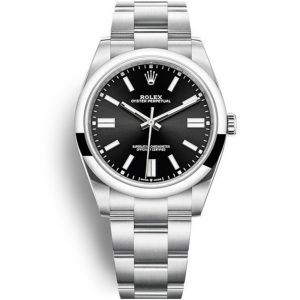 Replica Rolex Oyster Perpetual Lady 34mm Black Dial 124200