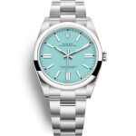 Replica Rolex Oyster Perpetual Lady 41mm Turquoise Blue Dial 124300