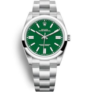 Replica Rolex Oyster Perpetual Lady 41mm Green Dial 124300