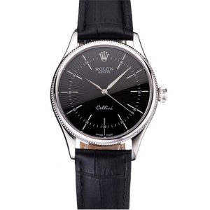 Superclone Rolex Cellini 38mm Black Dial REP016809