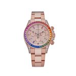 Daytona 116595RBOW 'Rainbow' Rose Gold Pave Diamond Dial Sapphire Bezel (2022)