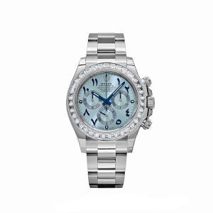 Daytona 116576TBR Platinum Diamond Ice Blue Arabic Dial