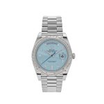 Day-Date 40 228396TBR Platinum Diamond Bezel Ice Blue Diamond Dial (2023)