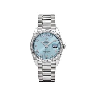 Day-Date 36 128396TBR Platinum Ice Blue Dial Diamond Bezel (2024)