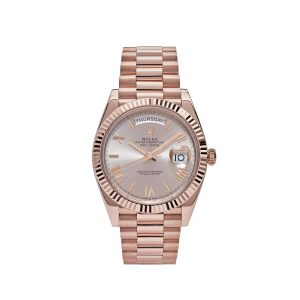 Day-Date 40 228235 Rose Gold Sundust Roman Dial