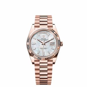 Day-Date 40 228235 Rose Gold Mother Of Pearl Diamond Dial