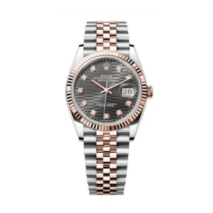 Datejust 36 126231 Rose Gold Stainless Steel Slate Motif Diamond Dial (2023)