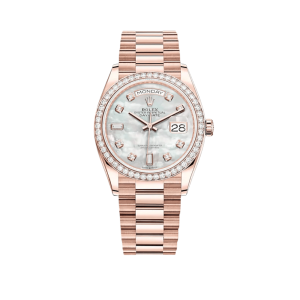 Day-Date 36 128345RBR Rose Gold Mother of Pearl Diamond Bezel (2025)