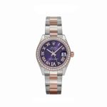 Datejust 31 278381RBR 'Ladies' Stainless Steel Rose Gold Aubergine Purple Dial Diamond Bezel Oyster (2022)