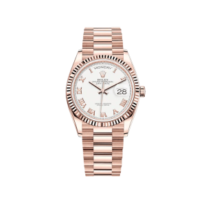 Day-Date 36 128235 Rose Gold White Dial