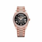 Day-Date 40 228345RBR Rose Gold Diamond Bezel Slate Ombre Dial