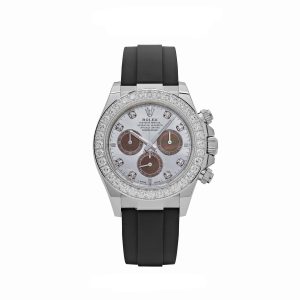 Daytona 126589RBR White Gold Diamond Mother of Pearl Dial Diamond Bezel