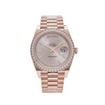 Day-Date 40 228345RBR Rose Gold Diamond Bezel Sundust Diamond Dial