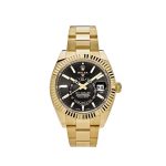 Sky-Dweller 336938 Yellow Gold Black Dial