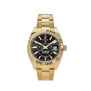 Sky-Dweller 336938 Yellow Gold Black Dial