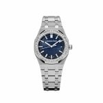 Royal Oak 15551BC.ZZ.1356BC.01 Diamond Bezel White Gold Smoked Blue Dial (2024)