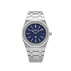 Royal Oak 16202BC.OO.1240BC.02 'Jumbo' Extra-Thin White Gold Grainy Blue Dial (2024)