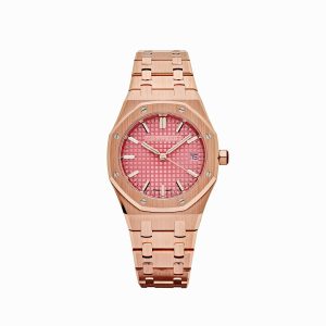 Royal Oak 77450OR.OO.1361OR.01 'Ladies' Rose Gold Pink Dial (2024)