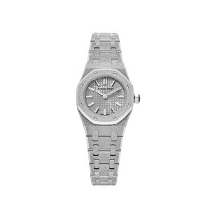 Royal Oak 67630BC.GG.1312BC.01-B 'Mini' Frosted White Gold Grey Dial (2024)