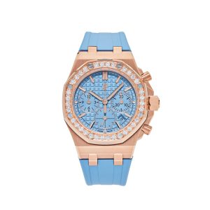 Royal Oak Offshore 26231OR.ZZ.A085CA.01 Chronograph Rose Gold Blue Dial Diamond Bezel (2023)