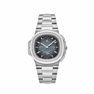 Nautilus 5990/1A-011 'Travel Time' Flyback Chronograph Stainless Steel Blue Dial (2025)