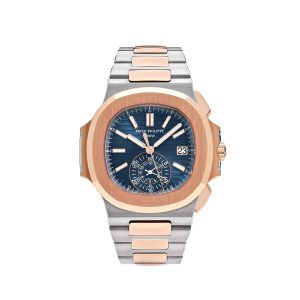 Nautilus 5980/1AR-001 Chronograph Stainless Steel Rose Gold Blue Dial (2024)