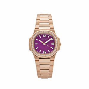 Nautilus 7010/1R-013 'Ladies' Quartz Rose Gold Purple Diamond Bezel (2024)