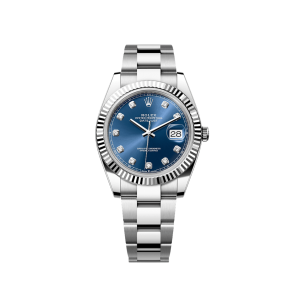 Datejust 41 126334 Stainless Steel Blue Diamond Dial Oyster (2024)