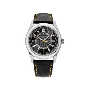 Calatrava 6007G-001 White Gold Black Dial Yellow Accents (2023)