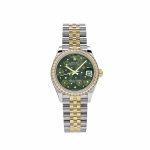 Datejust 31 278383RBR 'Ladies' Two-Toned Yellow Gold Stainless Steel Green Flower Dial