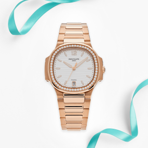 Nautilus 7118/1200R-001 'Ladies Automatic Tiffany & Co.' Rose Gold Diamond Bezel