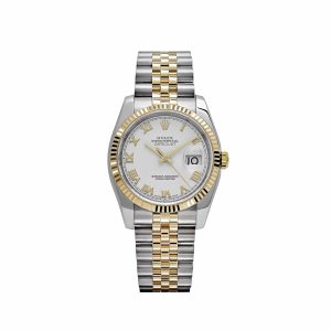 Datejust 36 126233 Yellow Gold Stainless Steel White Roman Dial Jubilee (2025)