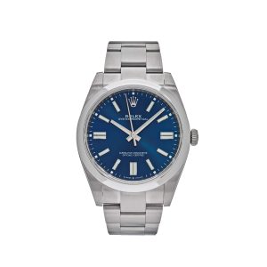 Oyster Perpetual 41 124300 Stainless Steel Bright Blue Dial