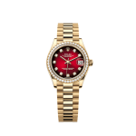 Datejust 31 278288RBR 'Ladies' Yellow Gold Red Ombre Dial Diamond Bezel (2025)