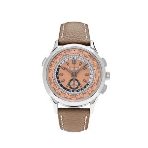 Complications 5935A-001 World Time Chronograph Steel Opaline Carbon Motif Dial