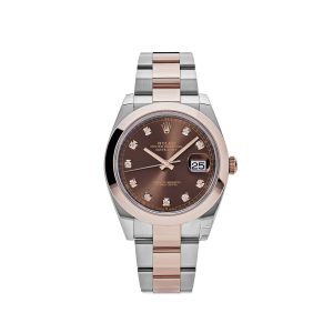 Datejust 41 126301 Rose Gold Stainless Steel Chocolate Diamond Dial (2023)