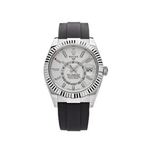 Sky-Dweller 336239 White Gold White Dial Oysterflex