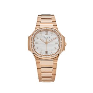 Nautilus 7118/1200R-001 Ladies Automatic Rose Gold Silver Dial Diamond Bezel (2025)