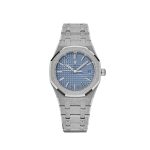 Royal Oak 77353BC.GG.1263BC.01 'Ladies' Selfwinding Frosted White Gold Light Blue Dial