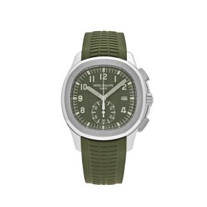 Aquanaut 5968G-010 Chronograph White Gold Khaki Green Dial (2024)