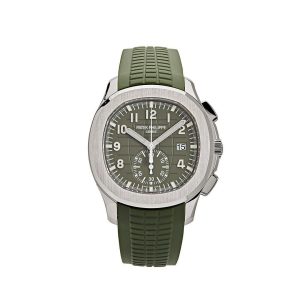 Aquanaut 5968G-010 Chronograph White Gold Khaki Green (2022)